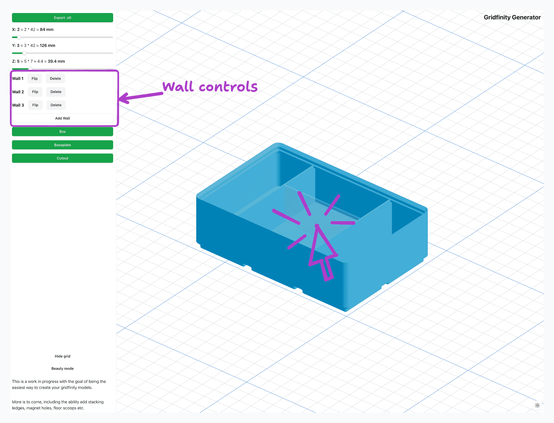 Box controls